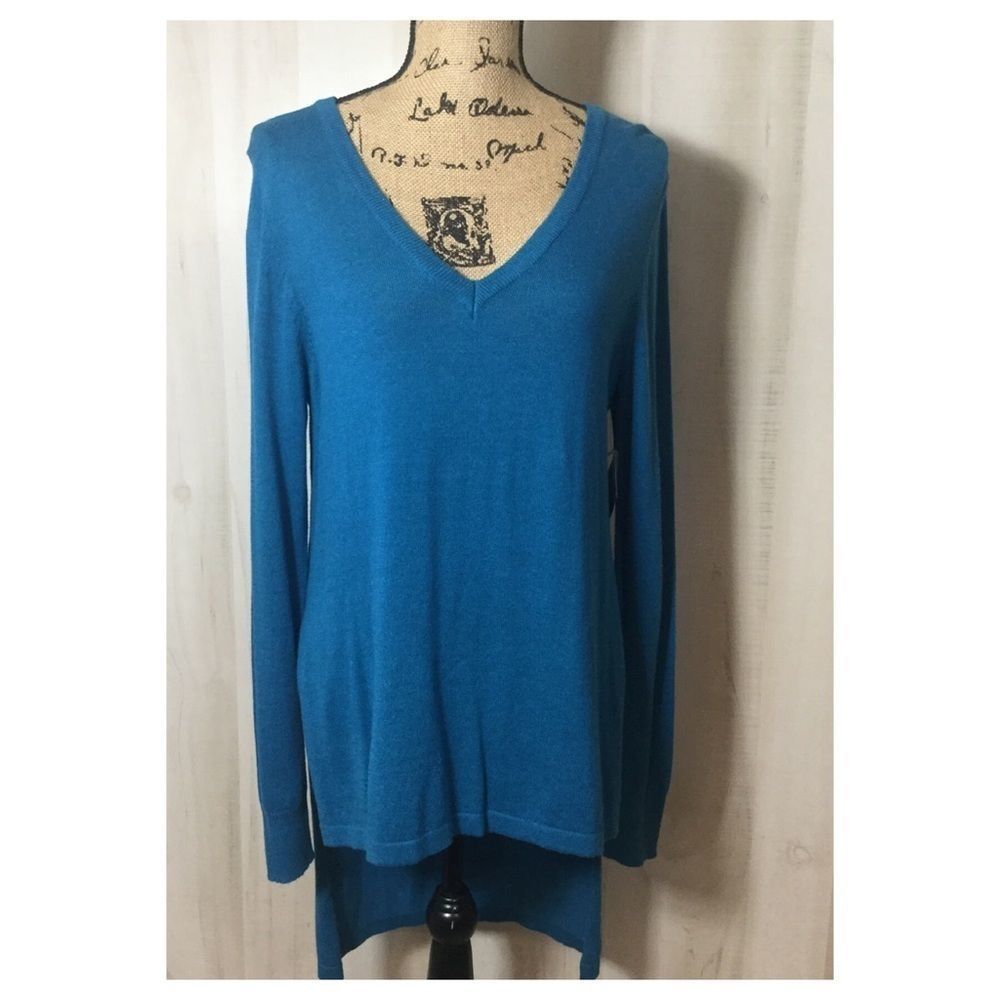 J W Designs High/Low V Neck Long Sleeve Sweater.